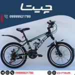 دوچرخه چیتا سایز 20 اورسایز ترمز دیسکی مشکی سبز با قمقمه و گلگیر