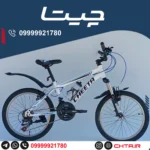 دوچرخه چیتا سایز 20 اورسایز ترمز ویبریک سفیدآبی طوقه استیل با گلگیر و قمقمه