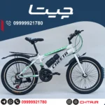 دوچرخه چیتا سایز 20 دنده کلاجدار سفیدسبز با ترکبند