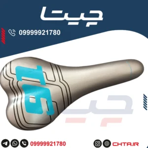 زین دوچرخه آوتدور ۹۱ (OUTDOOR 91) | برند BOKSN | نقره‌ای مشکی با خط آبی